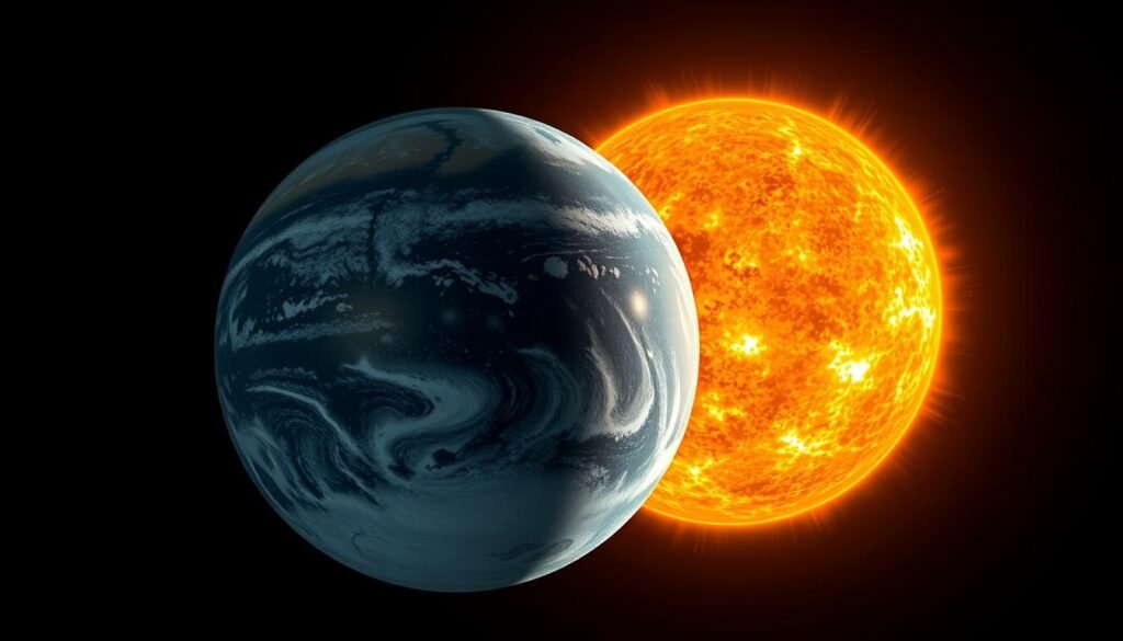Erde Sonne Größenvergleich im Sonnensystem
